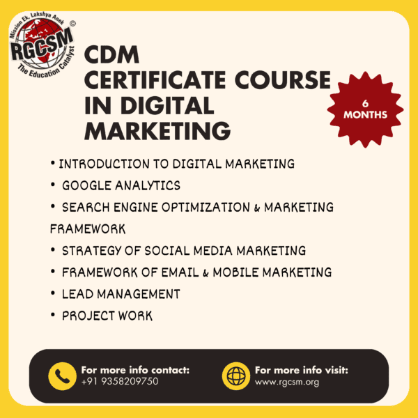 CDM- Certificate Course in Digital Marketing