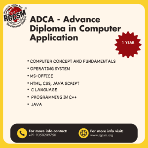 ADCA - Advance Diploma in COmputer Application